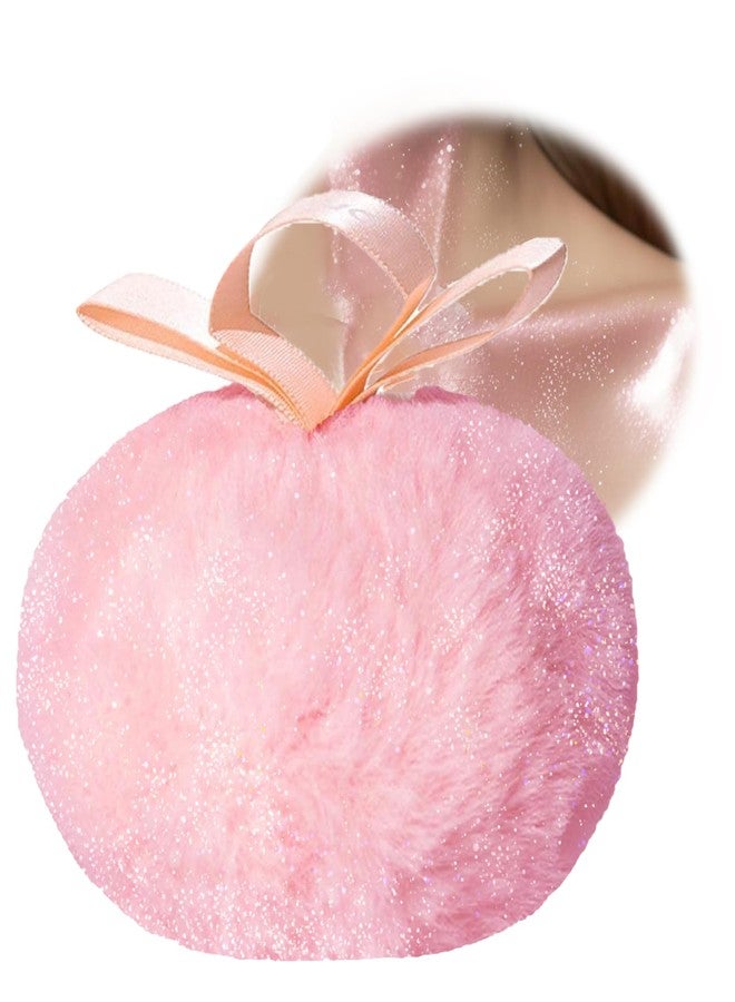 Grospe Body Shimmer Powder Puff, Makeup Powder Puff with Glitter Multi-Use Highlighter Powder Long-Lasting Soft and Comfortable Highlighter Makeup Powder Ideal Gift for Any Occasion - Image 1